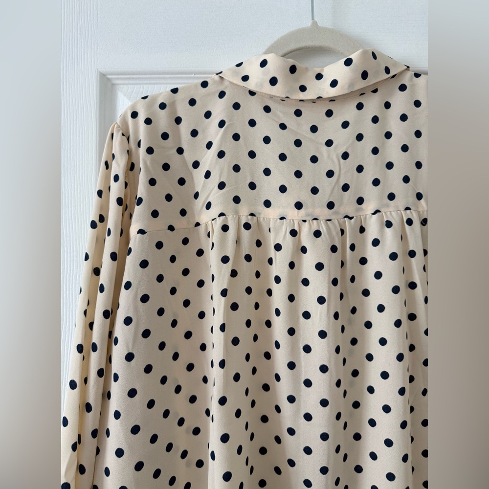 LC Lauren Conrad Women’s Cream Blouse 💙 NEW WITH TAGS 💙 Size 2X - Picture 9 of 10